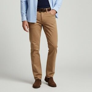 Rustic Dime Mens Khaki Straight Leg Chinos Pants Casual Dress Size 36